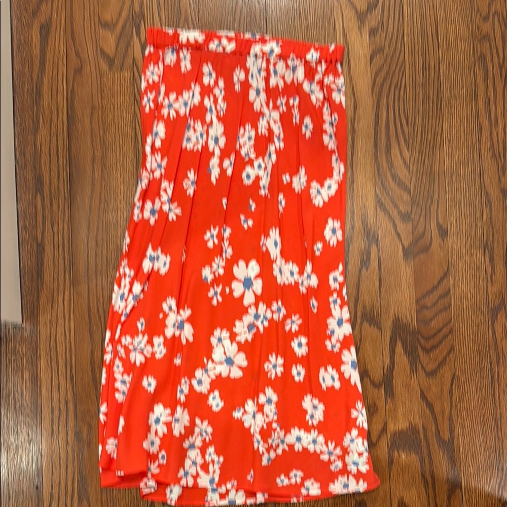 Floral Red Skirt
